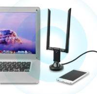 Adaptateur sans fil double bande 1200 Mbps USB3.0 Récepteur Wifi sans fil 2.4/5.8G Gigabit Kali Linux Antenne à gain élevé 5dBi Dongle Wifi