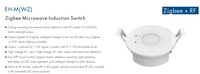 Contrôleur LED RF Zigbee EH-M(WZ) avec détecteurs de mouvement micro-ondes à montage au plafond, système HF 10,525 GHz, garantie 5 ans