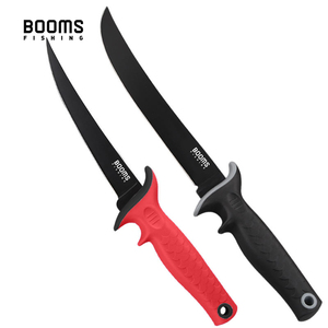For <b>Fishing</b> Customized Stainless Steel 7/9inch Serrated Flex Blade Black/Red & Portable Lake River Fillet Knife - Product Image 1