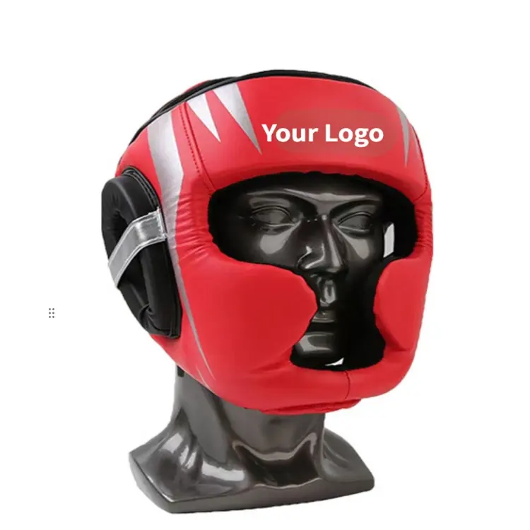 Gym Training Guard Rote Farbe Helm Kick Boxing Kopf bedeckung mit Kunden logo