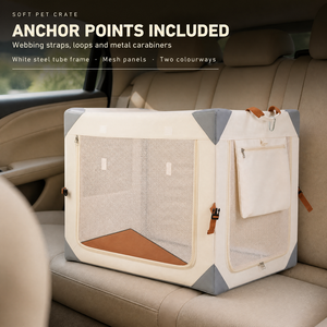 Foldable Pet Carrier Crate Breathable Mesh Traveling <b>Cat</b> Dog <b>House</b> Zipper Closure Portable Indoor <b>Outdoor</b> - Product Image 3