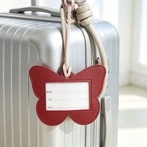 RTS Creative Fashionable PU Leather Butterfly Luggage <b>Tags</b> Custom <b>Name</b> <b>Tags</b> Anti-Loss Portable Personalized Travel Baggage - Product Image 4