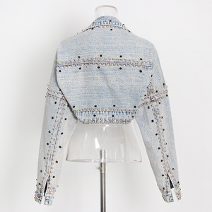 Senderismo abrigo de mezclilla corto Mujer Y2k algodón primavera otoño Ropa Jeans Punk gótico bombardero chaqueta cortavientos chaquetas Vintage - Product Image 4