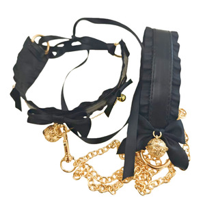 Эротический набор для БДСМ: комплект для бондажа с бантом, колокольчиком и цепью, секс-игрушки для взрослых для женского обучения - Product Image 6
