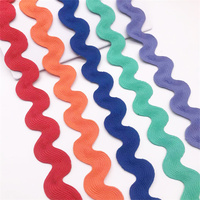Vente en gros de haute qualité multicolore 2cm Ric Rac ruban Zig Zag garniture pour vêtement personnalisé Rick Rack garniture