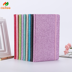 창의력 레트로 A5 학생 노트북 스팽글 하드 커버 PU 스트랩 사무실 선물 기능 창조적 인 디자인 품질 종이 커버 - Product Image 1