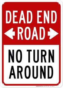 Panneau de retournement sans issue-Aluminium antirouille de 10x14 pouces-Résistant à la décoloration pour les routes, les rues et le contrôle de la circulation - Product Image 2