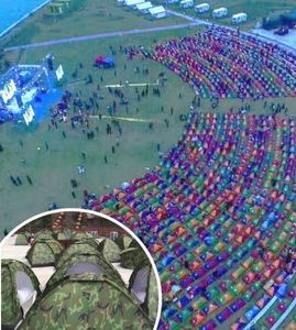 Tente de camping camouflage à ouverture rapide automatique quatre saisons pour 1-2 personnes, en polyester 190T, 2000-3000 mm - Product Image 5