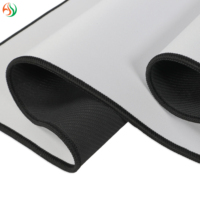 Tapis de souris de jeu en caoutchouc blanc imperméable grand format, avec bords cousus, pour bureau et maison, personnalisable par sublimation, vierge, en promotion