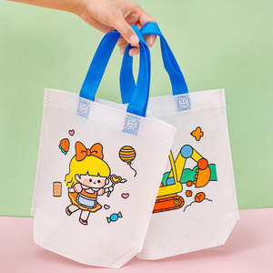 Sac à colorier DIY en non-tissé <span class=keywords><strong>pour</strong></span> enfants, motif dessin animé, idéal <span class=keywords><strong>pour</strong></span> la maternelle - Product Image 2