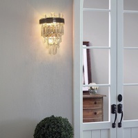Applique murale moderne en fer et cristal E14 pour villa, couloir, allée, balcon – Lampes murales intérieures modernes