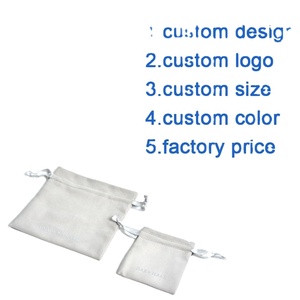 Bolsa de Almacenamiento de Microfibra Gruesa con Cordón, Logotipo Estampado en Caliente, Bolsa para Joyas, Anillos y Pulseras - Product Image 4