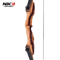 Arc à poulies Nika Archery Spark 62'' 64'' pour la chasse, 20-60 LBS, poignée en bois, branches laminées, arc recurve démontable
