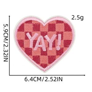 Patch thermocollant brodé rose tendance style arc-en-ciel pour sac à dos, vêtements, chapeau, sac, décoration (motifs lèvres, soleil, café, ordinateur portable) - Product Image 3