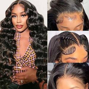 批发 200 密度 13x6 无胶高清蕾丝宽松深卷波浪假发供应商 40 英寸自然人发假发 - Product Image 3