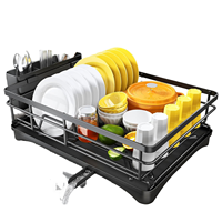 Support de rangement en métal pour ustensiles et bols de comptoir, égouttoir à ustensiles de cuisine avec compartiment pour baguettes, pour la maison