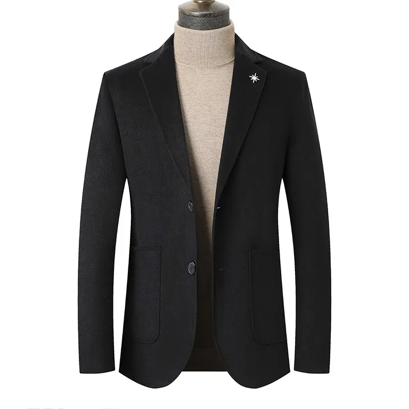 Hot wool double-sided tweed suit men's jacket fat fat plus size men's clothing handsome small suit top