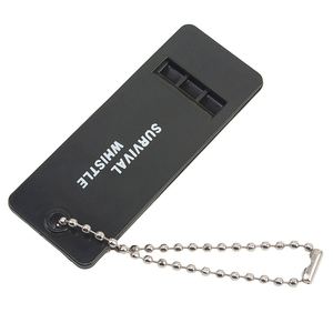 Custom Logo 2026 Company <b>Gift</b> Flat Plastic Whistle for Survival with Multiple Frequencies - Product Image 2