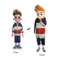 Jouet en peluche monstre en coton personnalisé en usine-Poupée de jeu de personnage de mascotte en peluche douce avec remplissage PP