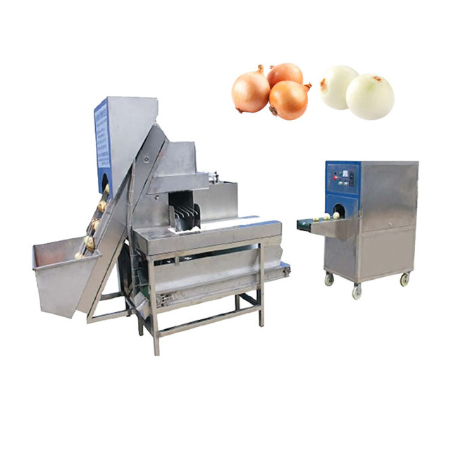 Onion Skin Peeling Root Cutting Machine Onion Ring Cutting Machine