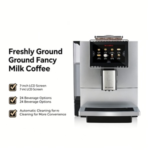 เครื่องชงกาแฟเอสเพรสโซ่อัตโนมัติ 110V สำหรับธุรกิจ พร้อมฟังก์ชั่นบดเมล็ดกาแฟสดและตีฟองนมในตัว หน้าจอ LCD  ระบบสั่งงานด้วยระบบสัมผัสอัตโนมัติ - Product Image 3