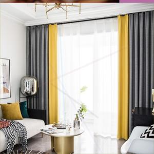 Rideaux occultants en <span class=keywords><strong>toile</strong></span> <span class=keywords><strong>de</strong></span> <span class=keywords><strong>jute</strong></span> texturée double lin à prix avantageux, vente chaude, pour salon et chambre à coucher - Product Image 2