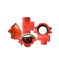Raccord de tuyauterie rainuré en fonte ductile durable, connexion robuste pour système d'extinction d'incendie, CVC et tuyauterie industrielle