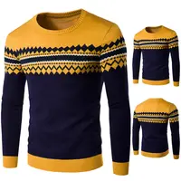 Colkder - Men's Cotton Casual O Neck Sweater, Knitwear