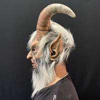 Lucifer Halloween Party Horror Masques Adulte Latex Masques Drôle Cosplay Party Props avec Cheveux Blancs Taille Adulte