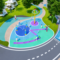 Aire de jeux aquatique interactive personnalisée pour enfants, équipement de jeux d'eau extérieur, parcs aquatiques pour enfants, directement de l'usine