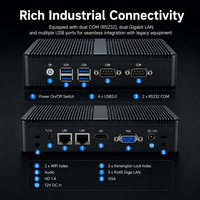 Mini-ordinateur EGLOBAL Intel N100 Series, Quad Core, RJ45 LAN, 4 USB, 2 COM, VGA, double affichage HD, pour la maison, l'école, Mini PC NUC 2026
