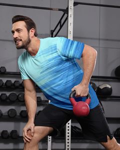 T-shirt à manches courtes pour homme de qualité supérieure personnalisé, respirant et à séchage rapide, prix de gros F00 - Product Image 4