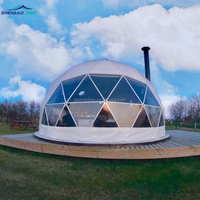 Extérieur PVC Dôme Géodésique Maison Safari Dôme Tente Portable Camping Hôtel avec Mobilier