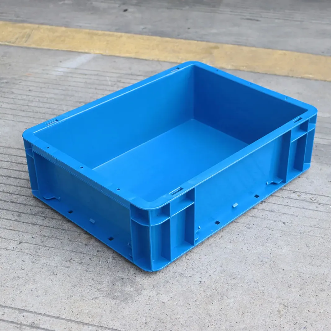 Contenedor de volumen de negocios Hdpe/PP Caja de logística Cajas móviles sólidas de plástico encajables y apilables Caja de almacenamiento de plástico Pp