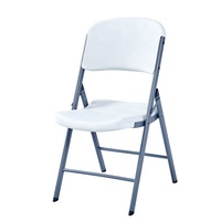 Chaises pliantes en plastique HDPE de haute qualité, modernes, anti-UV, blanches, pour mariage, intérieur et extérieur