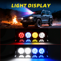 Feux stroboscopiques LED pour voiture DC12V, lampes de signalisation d'urgence, feux d'avertissement, feux clignotants pour camion, éclairage de pare-brise, double couleur