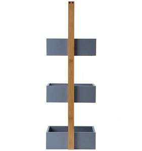 Caddy de almacenamiento de 3 niveles para elementos esenciales de baño, carrito de baño de Bambú - Product Image 6