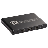 4K USB3.0 2 IN 1 Dual Hdmi Video Capture Card HDTV Recorder Grabber Camera Mixer Switcher for Live Broadcasting Accessories