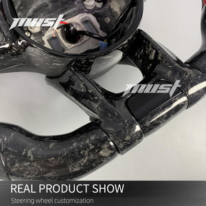 Volant en fibre de carbone forgé sur mesure pour Mercedes-Benz 2018-2021 G350 G550 C300 C63 <span class=keywords><strong>S</strong></span> <span class=keywords><strong>CLA</strong></span> GLA GLE GLS E300 S400 <span class=keywords><strong>A45</strong></span> GT <span class=keywords><strong>AMG</strong></span> - Product Image 4