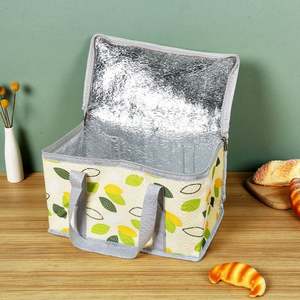 Panier de rangement alimentaire doublé de feuille épaisse pour pique-niques et camping en plein air, sac à déjeuner isotherme - Product Image 4