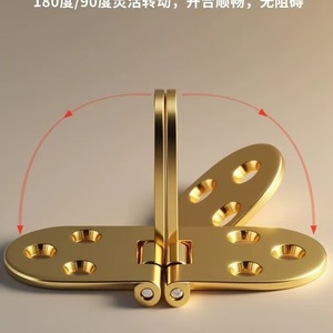 Charnière de meuble en alliage de zinc, encastrée, invisible, à 180 degrés, pour table pliante, design moderne - Product Image 4