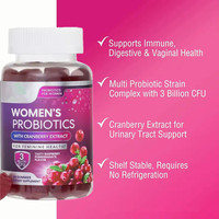 Gummies Probiotiques Vegan pour Femmes à la Canneberge, Marque Privée SUNI