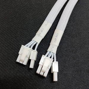 สายไฟอะแดปเตอร์แปลงไฟแบบมีปลอกสีขาว Pcie 8 พิน ตัวเมีย เป็น ตัวผู้คู่ - Product Image 2