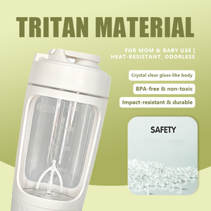 בקבוק שייקר חשמלי לחלבון 21oz, עשוי טריטן ללא BPA, אטום לדליפות עם נעילה, כוס ערבוב אוטומטית מגנטית, בלנדר לחדר כושר. - Product Image 2