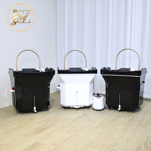 Lavabo Portátil Moderno para Salón de Belleza con Ciclo de Agua Automático, para Lavado de Cabello y Masajes, Fregadero Móvil para Champú - Product Image 6