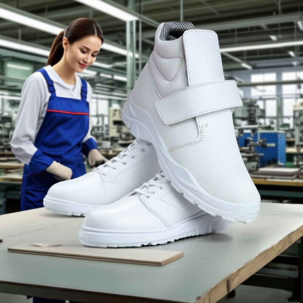 Protección confiable con zapatos de seguridad enfermera hospital