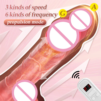 Vibromasseur réaliste mains libres avec ventouse et télécommande en silicone pour femmes