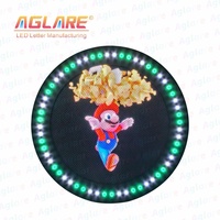 Écran publicitaire extérieur double face étanche Aglare P2.5 P4, panneau publicitaire LED rond pour enseignes extérieures