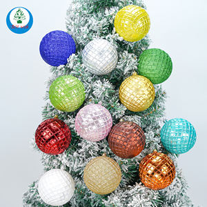 2025 nouvelle couleur incassable arbre accrocher boules décor en gros décorations en plastique ornements boule de noël - Product Image 5