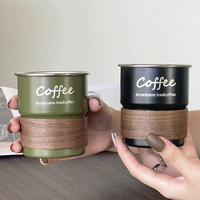 L85 Tasse à café isolante avec logo personnalisé Tasse à eau en acier inoxydable 304 Tasse à café avec paille pour boisson